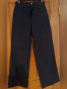 LOFT REFINED DENIM TROUSERS PANTS SIZE 0 TALL NWOT